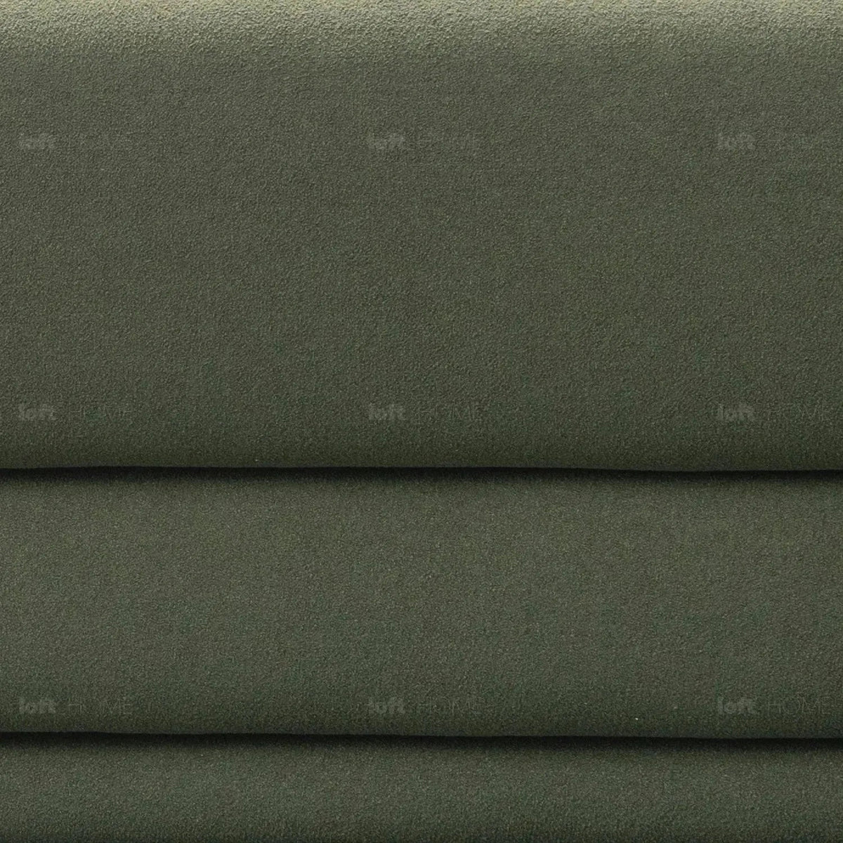 Modern sherpa fabric l shape sectional sofa fores 3+l in panoramic view.