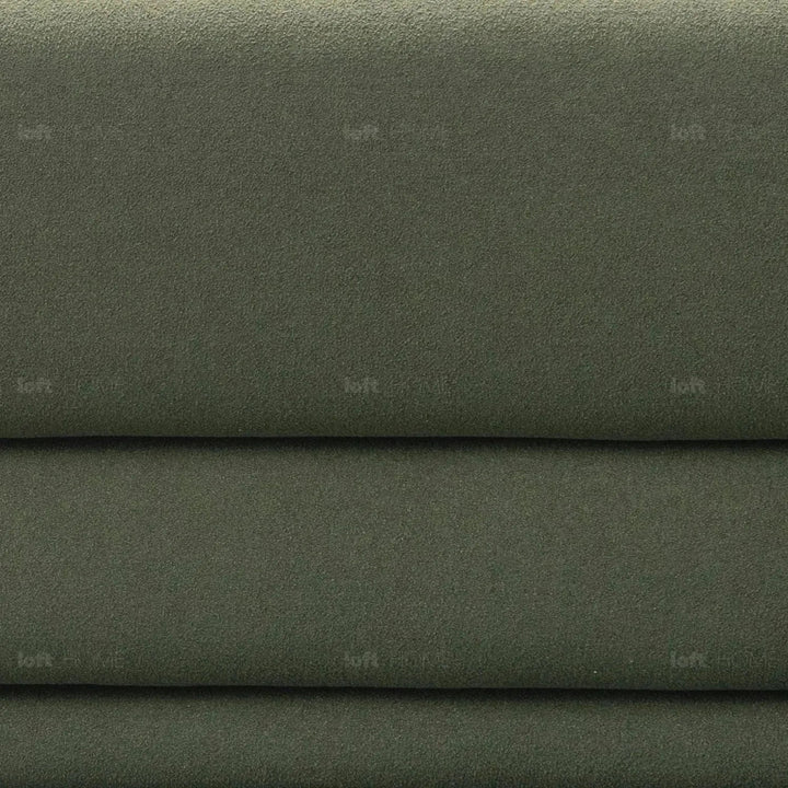Modern sherpa fabric l shape sectional sofa fores 3+l in panoramic view.