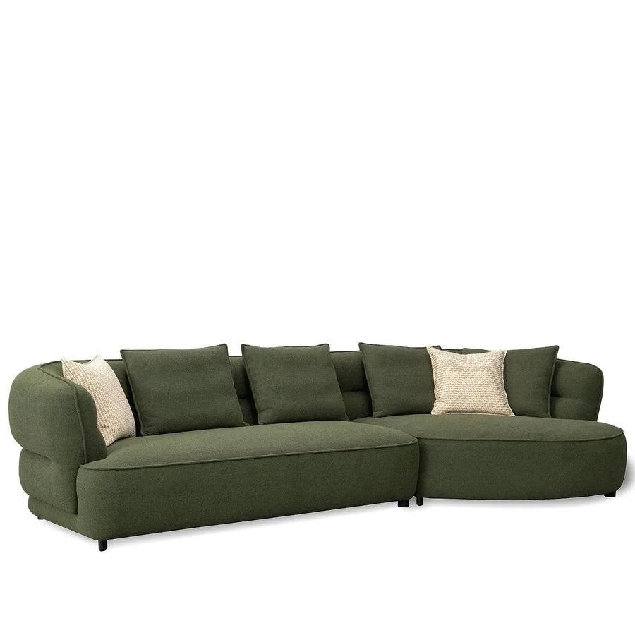 Modern Sherpa Fabric L Shape Sectional Sofa FORES 3+L
