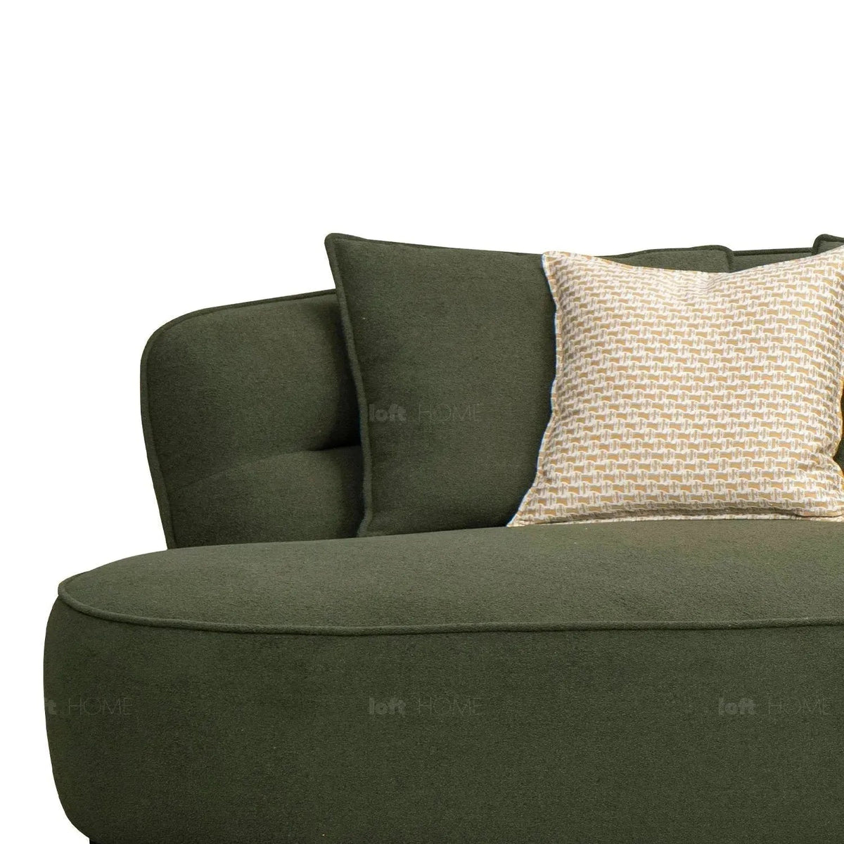 Modern sherpa fabric l shape sectional sofa fores 3+l with context.