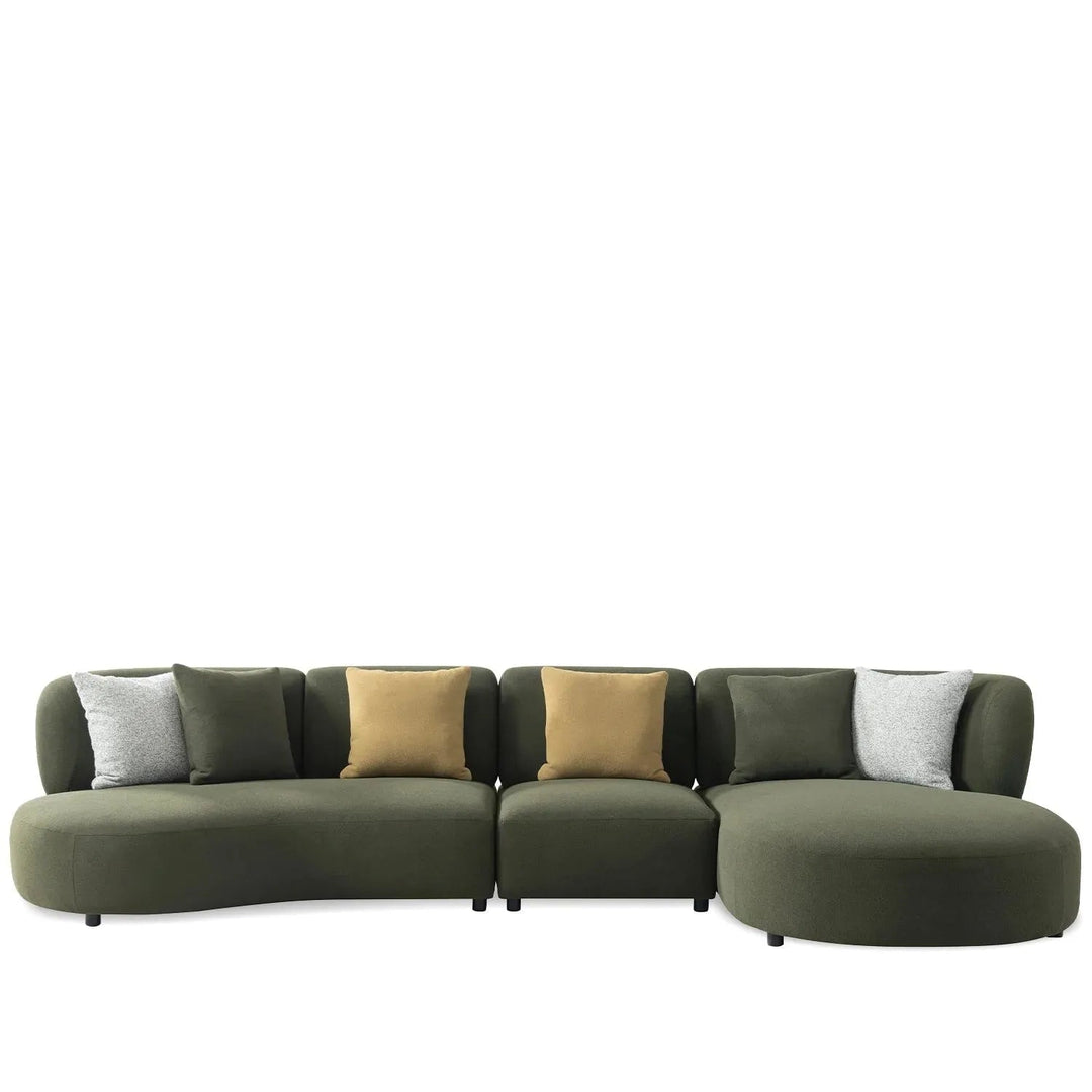 Cream Fabric L Shape Sectional Sofa FORES 4+L