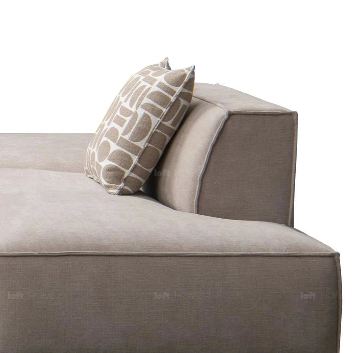 Minimalist Mixed Weave Fabric L Shape Sectional Sofa GLADE 3+Ottoman+L