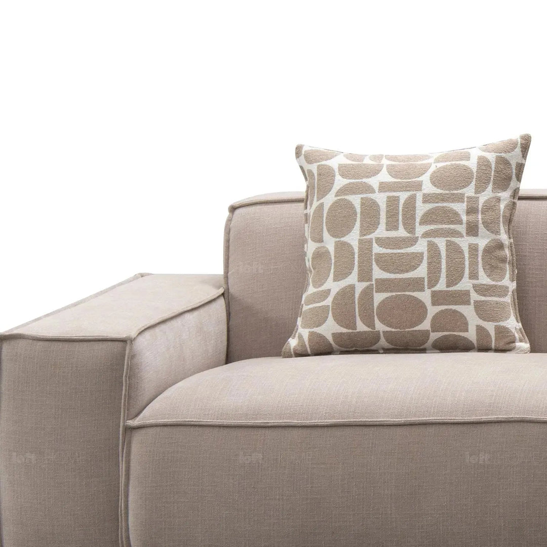 Minimalist Mixed Weave Fabric L Shape Sectional Sofa GLADE 3+Ottoman+L