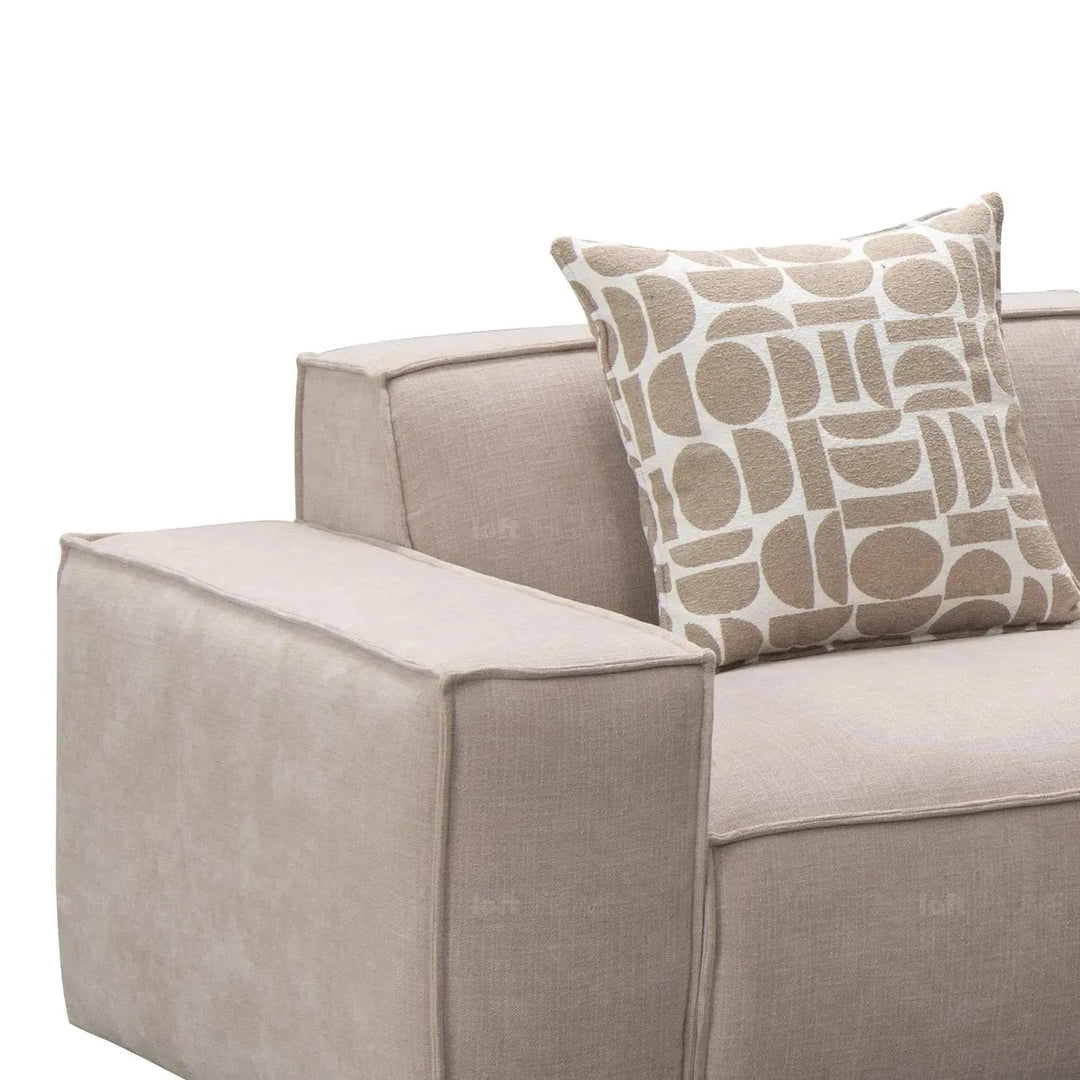 Minimalist Mixed Weave Fabric L Shape Sectional Sofa GLADE 3+Ottoman+L