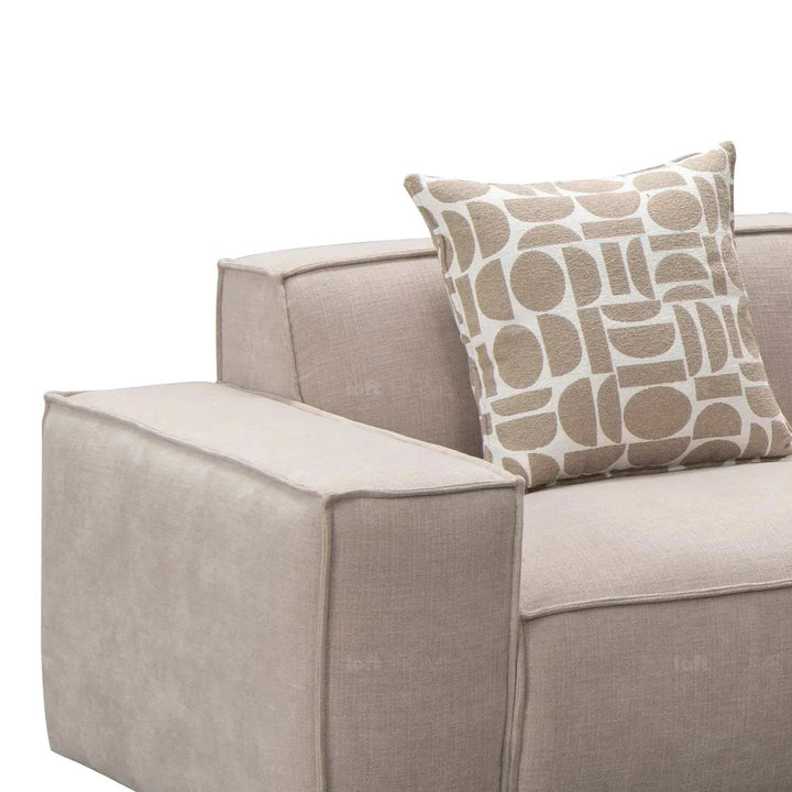 Minimalist Mixed Weave Fabric L Shape Sectional Sofa GLADE 3+Ottoman+L