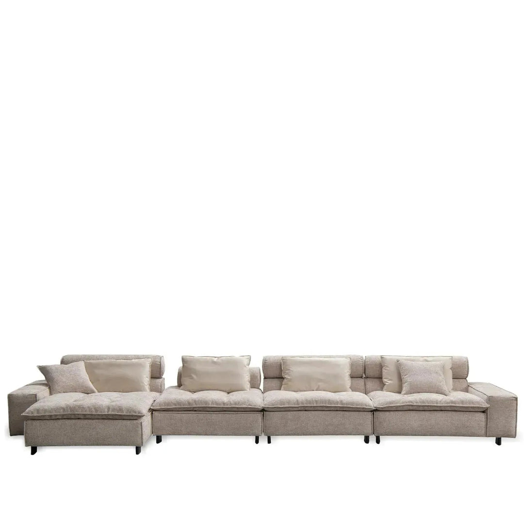Modern Mixed Weave Fabric L Shape Sectional Sofa AUMN 4+L