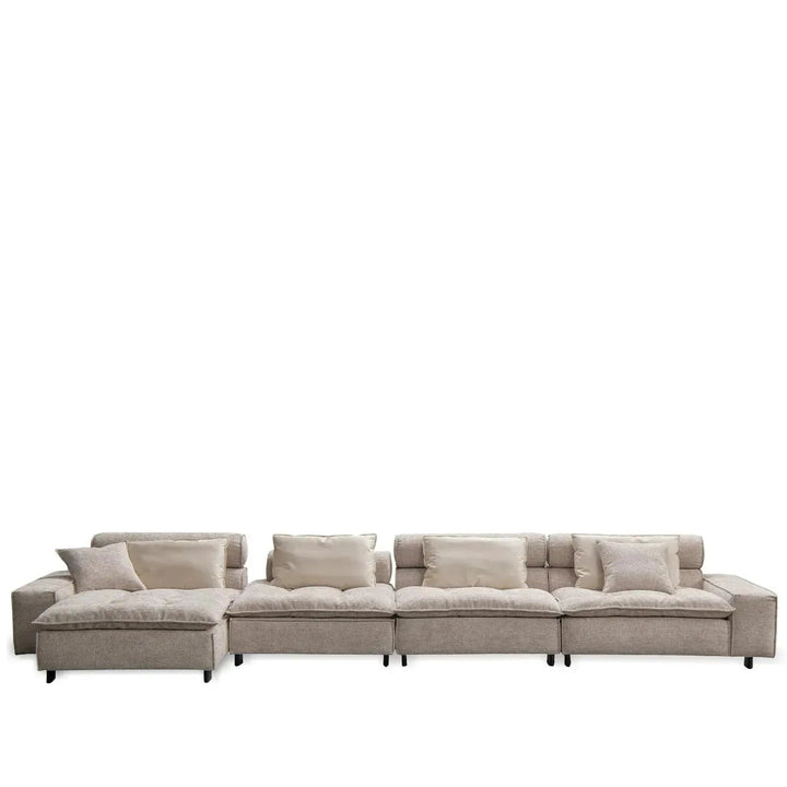 Modern Mixed Weave Fabric L Shape Sectional Sofa AUMN 4+L