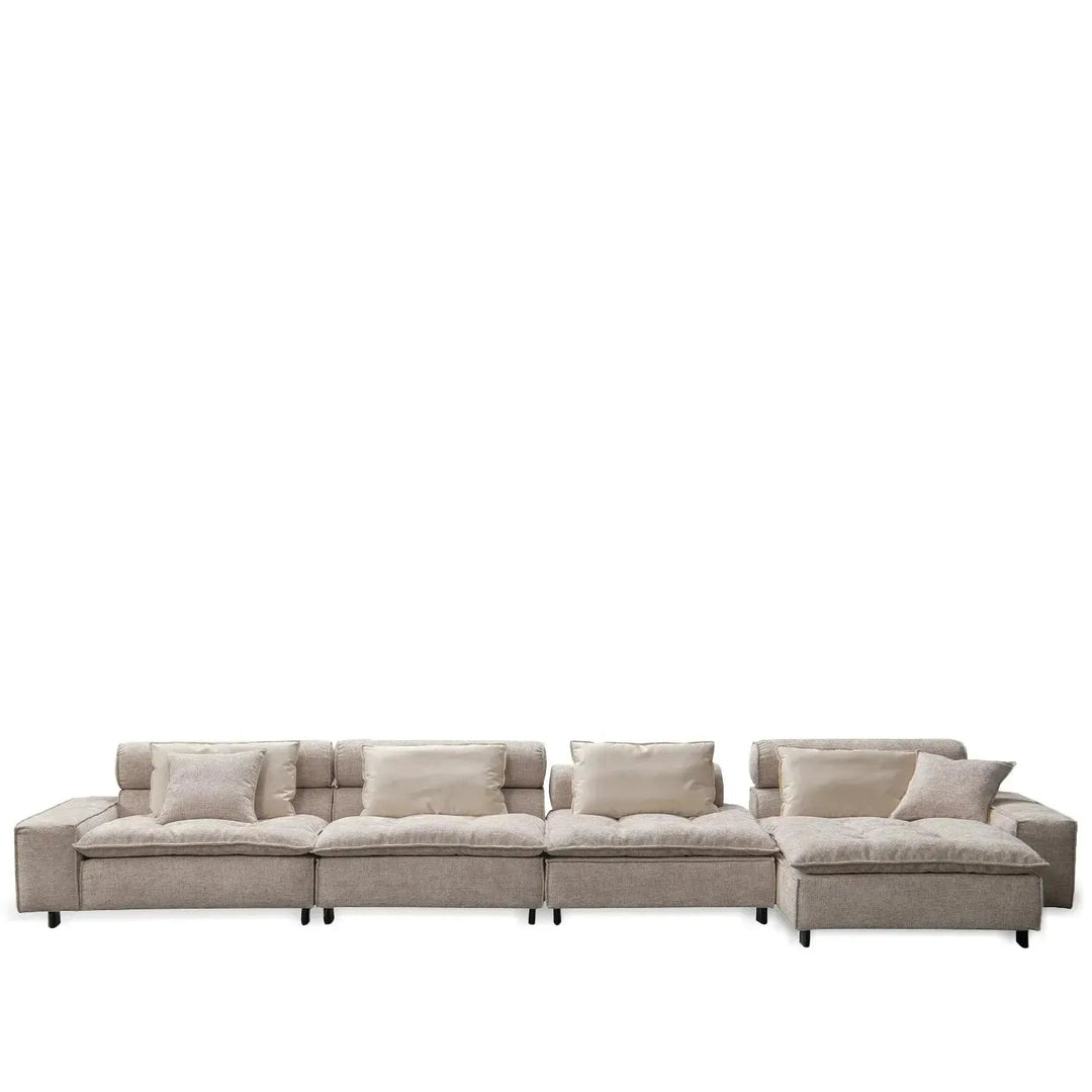 Modern Mixed Weave Fabric L Shape Sectional Sofa AUMN 4+L