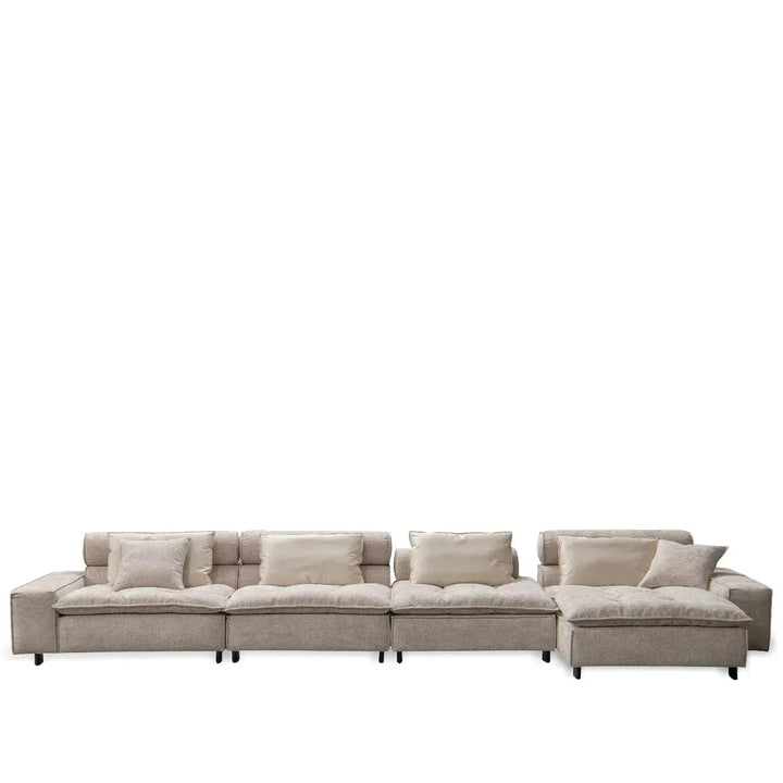 Modern Mixed Weave Fabric L Shape Sectional Sofa AUMN 4+L