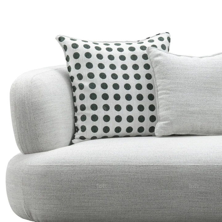 Cream Mixed Weave Fabric L Shape Sectional Sofa CALYX 4+L