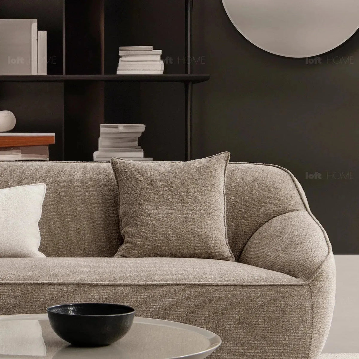 Modern mixed weave fabric l shape sectional sofa sphia 3.5+l in still life.