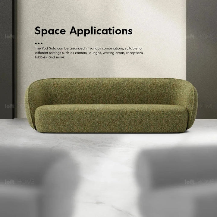 Minimalist Fabric 1 Seater Sofa POD