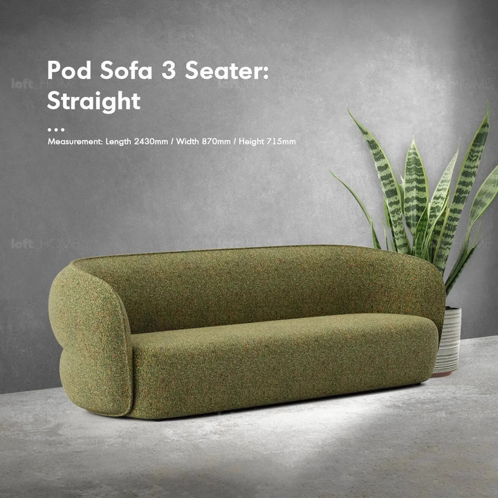 Minimalist Fabric 1 Seater Sofa POD