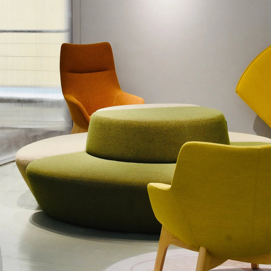 Bauhaus fabric modular 3 seater sofa moon primary product view.