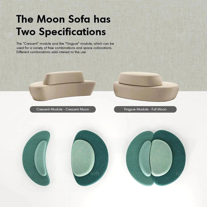 Contemporary Fabric Modular 3 Seater Sofa MOON