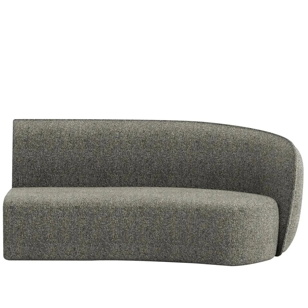 Minimalist fabric modular curved armrest corner 2 seater sofa pod detail 31.