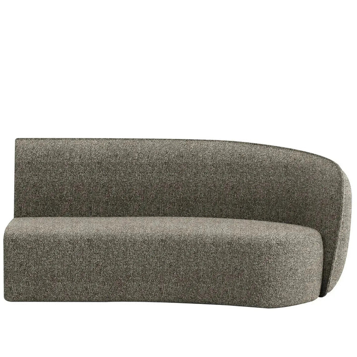 Minimalist fabric modular curved armrest corner 2 seater sofa pod detail 32.