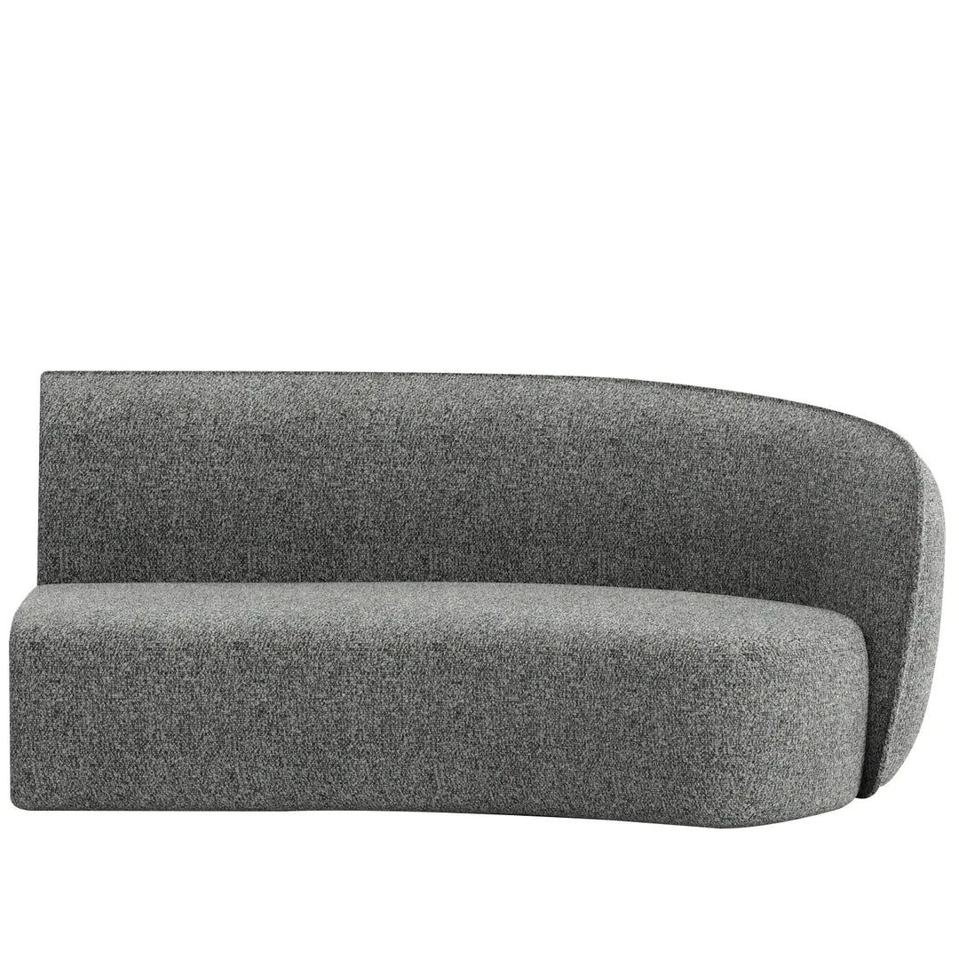 Minimalist fabric modular curved armrest corner 2 seater sofa pod detail 33.