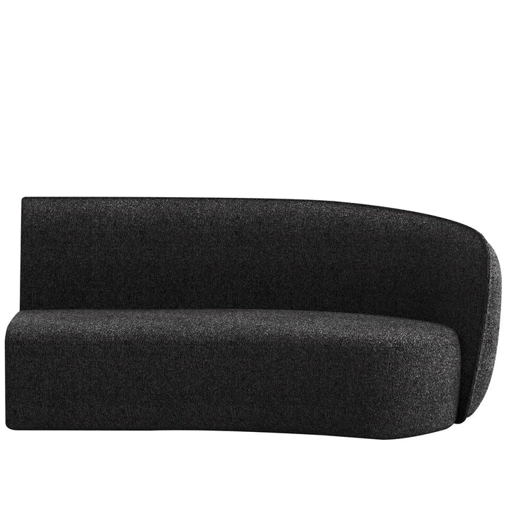 Minimalist fabric modular curved armrest corner 2 seater sofa pod detail 34.