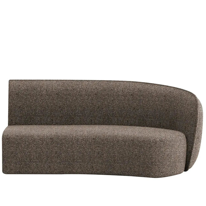 Minimalist fabric modular curved armrest corner 2 seater sofa pod detail 35.