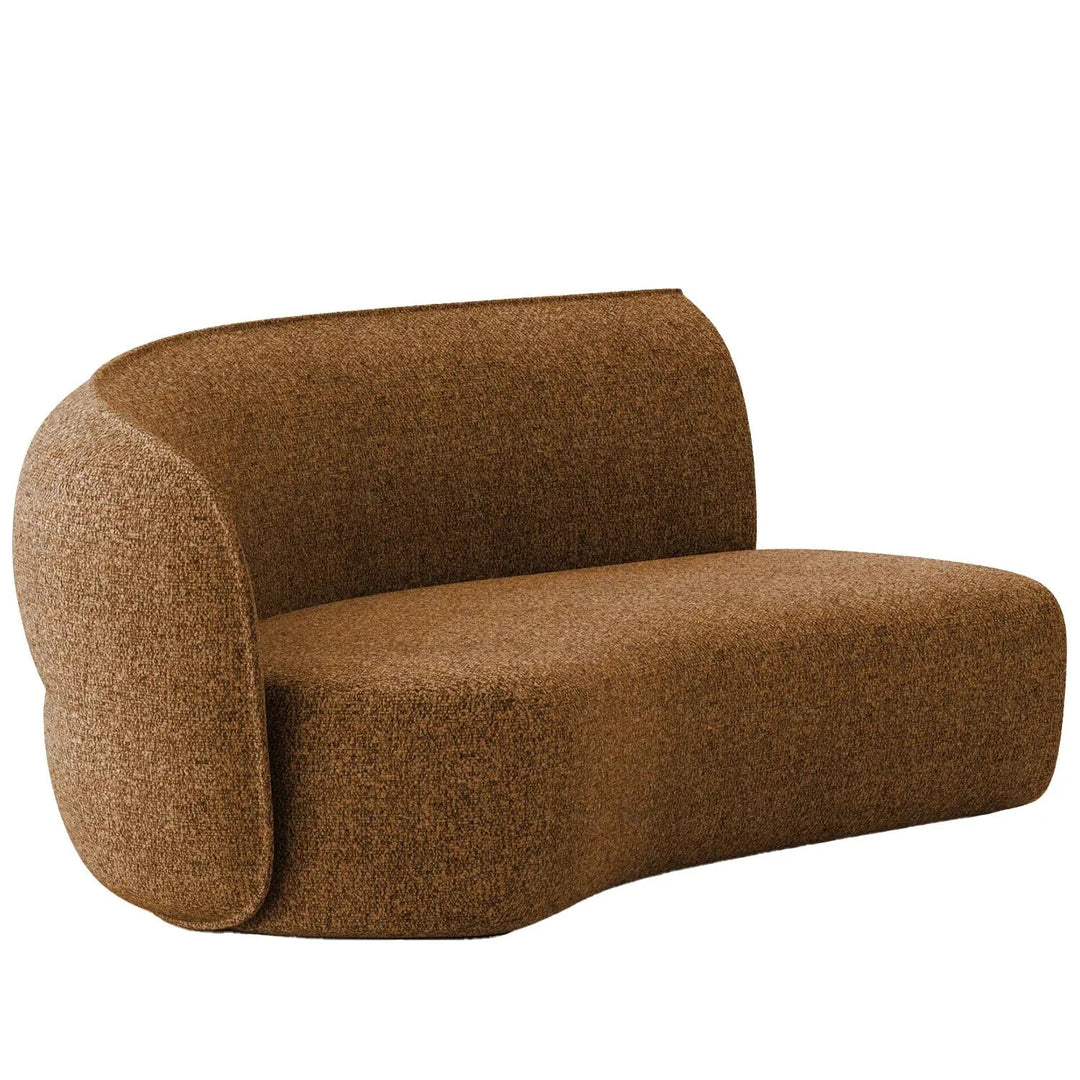 Minimalist fabric modular curved armrest corner 2 seater sofa pod detail 16.