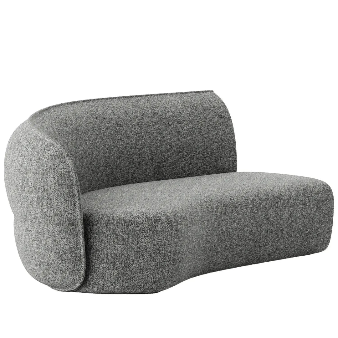 Minimalist fabric modular curved armrest corner 2 seater sofa pod detail 21.