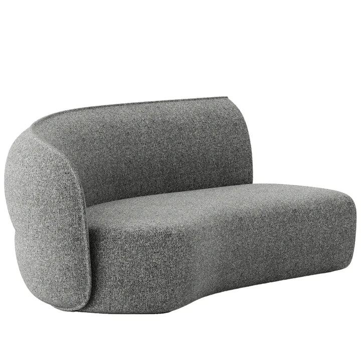 Minimalist fabric modular curved armrest corner 2 seater sofa pod detail 21.