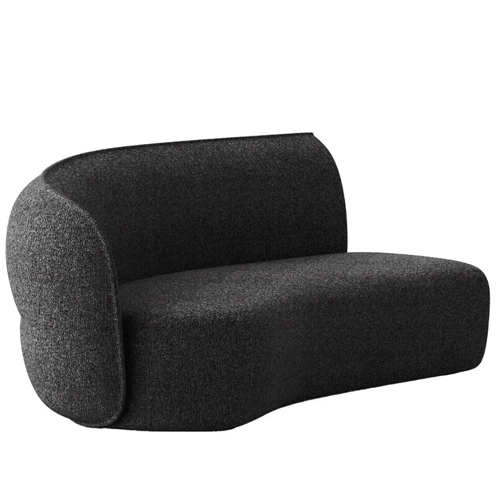 Minimalist fabric modular curved armrest corner 2 seater sofa pod detail 23.