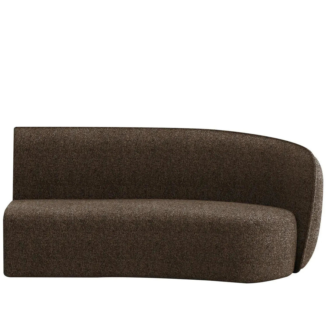 Minimalist fabric modular curved armrest corner 2 seater sofa pod detail 36.
