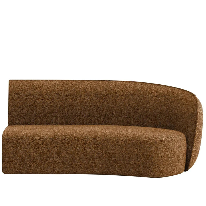 Minimalist fabric modular curved armrest corner 2 seater sofa pod detail 30.