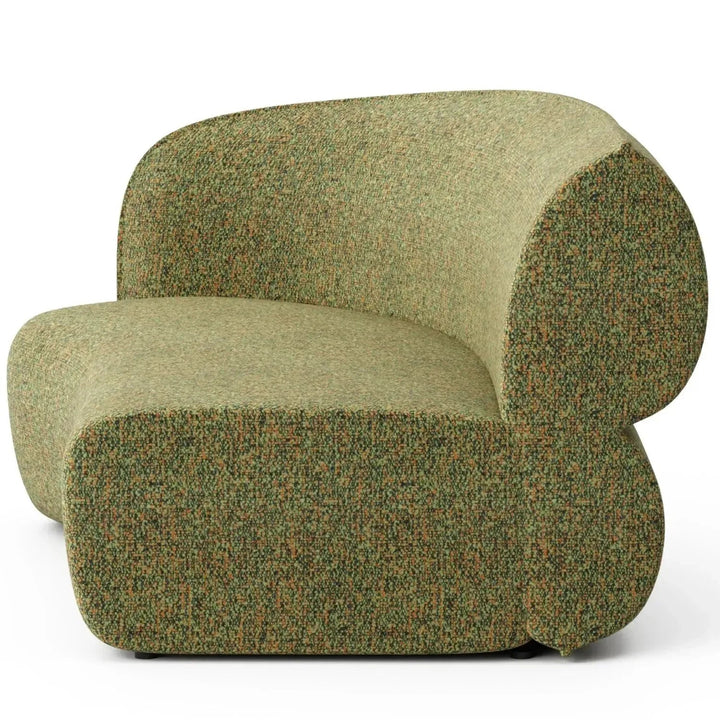 Minimalist Fabric Modular Curved Armrest Corner 2 Seater Sofa POD