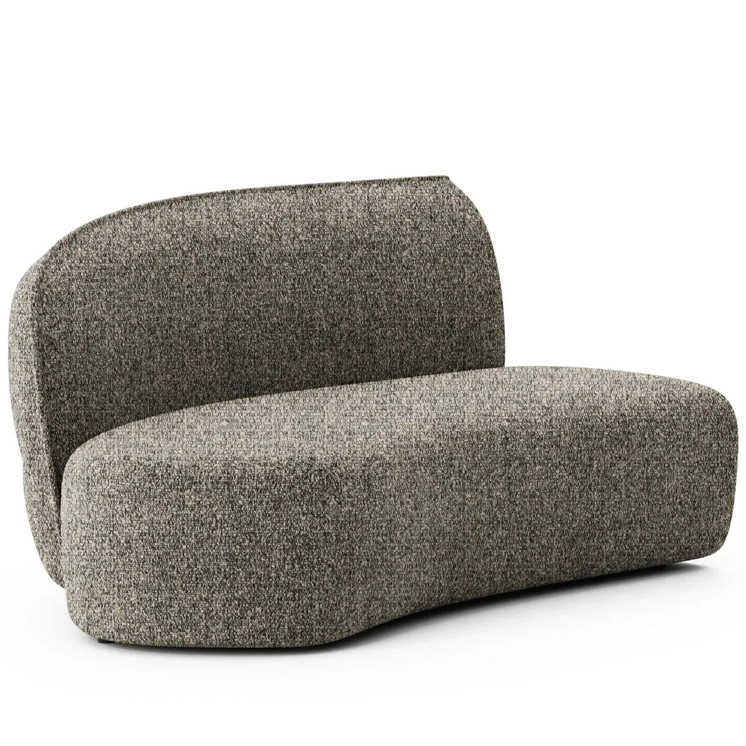 Minimalist fabric modular curved armless corner 2 seater sofa pod detail 31.