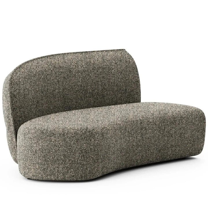 Minimalist fabric modular curved armless corner 2 seater sofa pod detail 31.