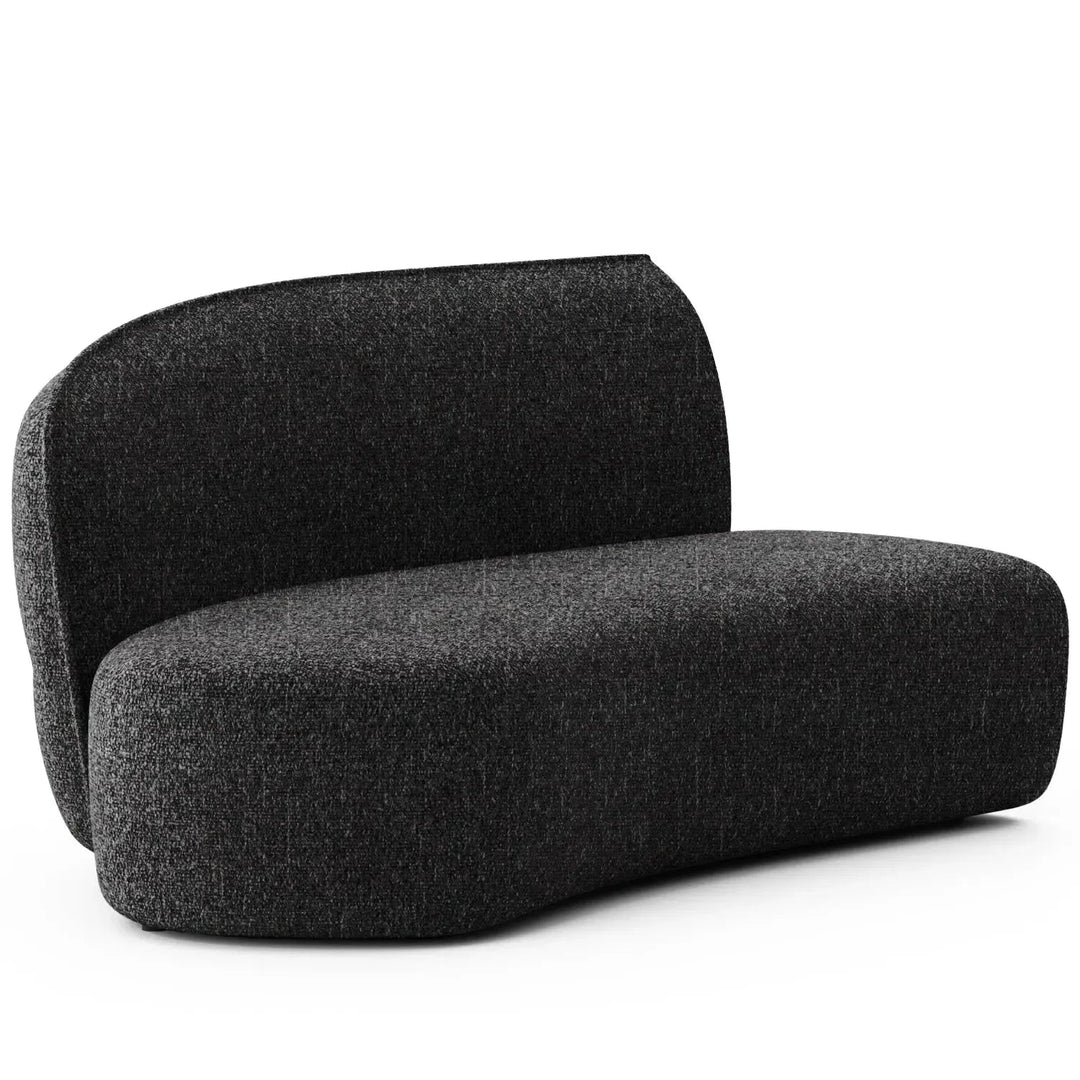 Minimalist fabric modular curved armless corner 2 seater sofa pod detail 33.