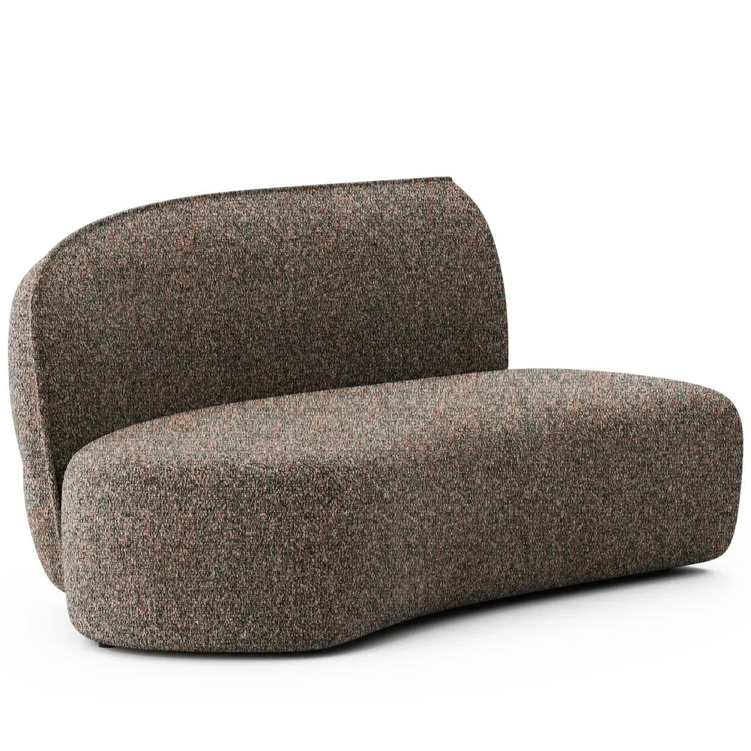 Minimalist fabric modular curved armless corner 2 seater sofa pod detail 34.