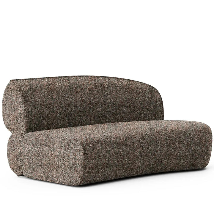 Minimalist fabric modular curved armless corner 2 seater sofa pod detail 22.