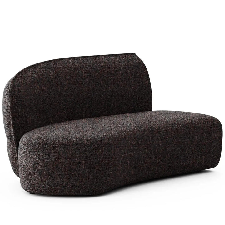 Minimalist fabric modular curved armless corner 2 seater sofa pod detail 36.