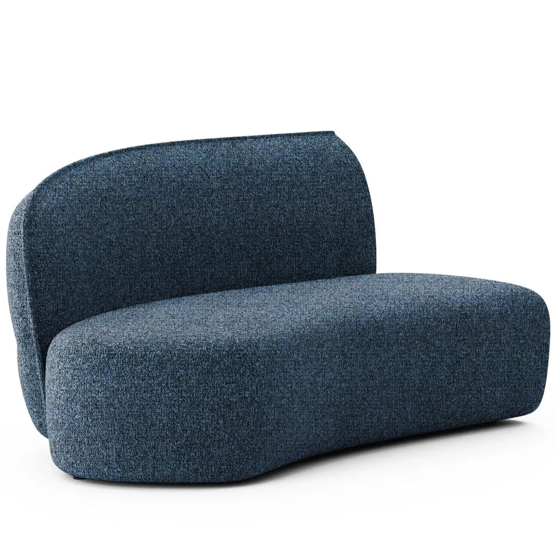 Minimalist fabric modular curved armless corner 2 seater sofa pod detail 37.