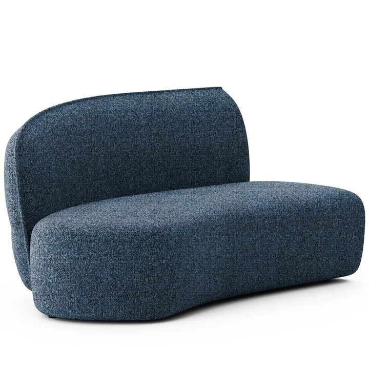 Minimalist fabric modular curved armless corner 2 seater sofa pod detail 37.