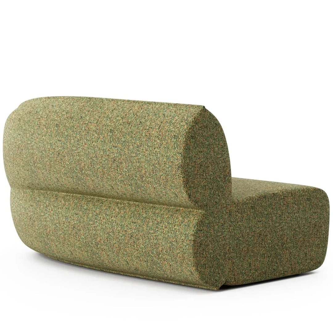 Minimalist Fabric Modular Curved Armless Corner 2 Seater Sofa POD