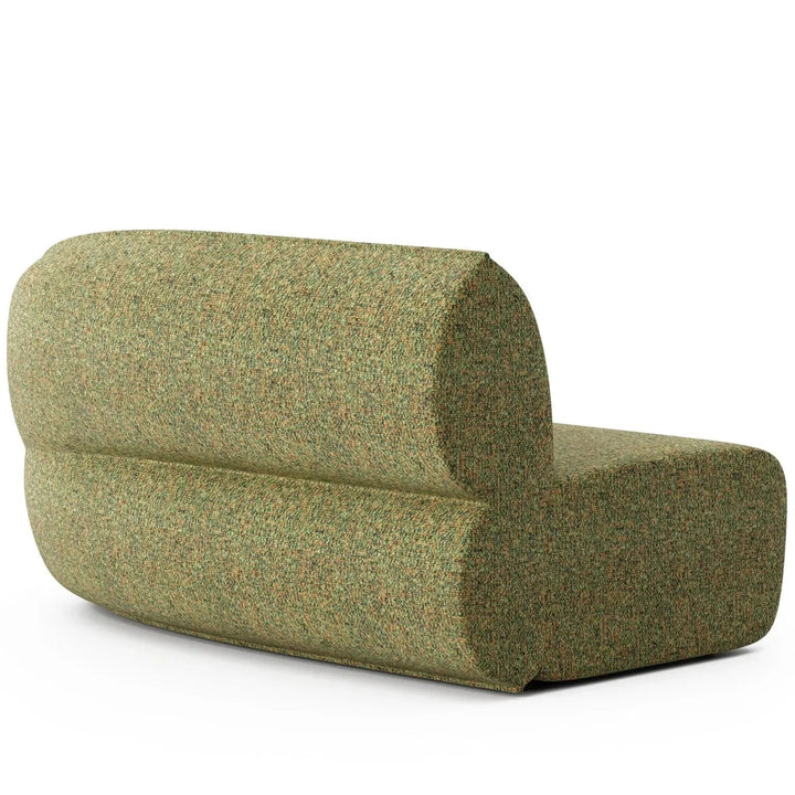 Minimalist Fabric Modular Curved Armless Corner 2 Seater Sofa POD