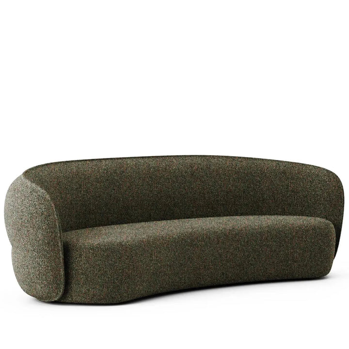 Minimalist fabric curved 4 seater sofa pod detail 9.