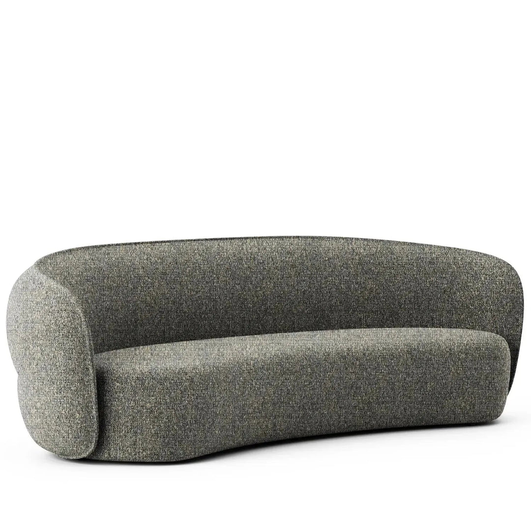 Minimalist fabric curved 4 seater sofa pod detail 10.