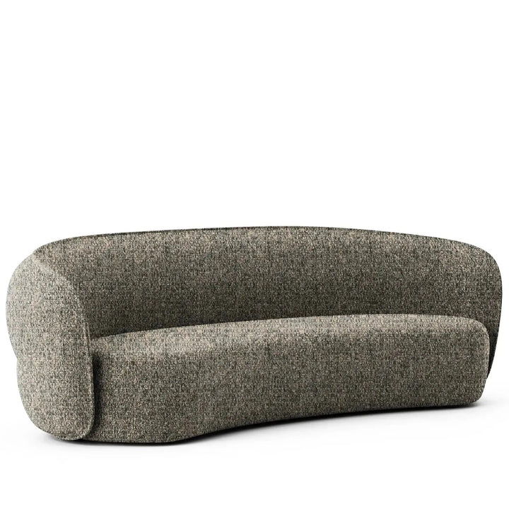 Minimalist fabric curved 4 seater sofa pod detail 11.