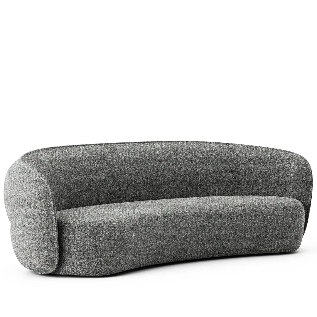 Minimalist fabric curved 4 seater sofa pod detail 12.