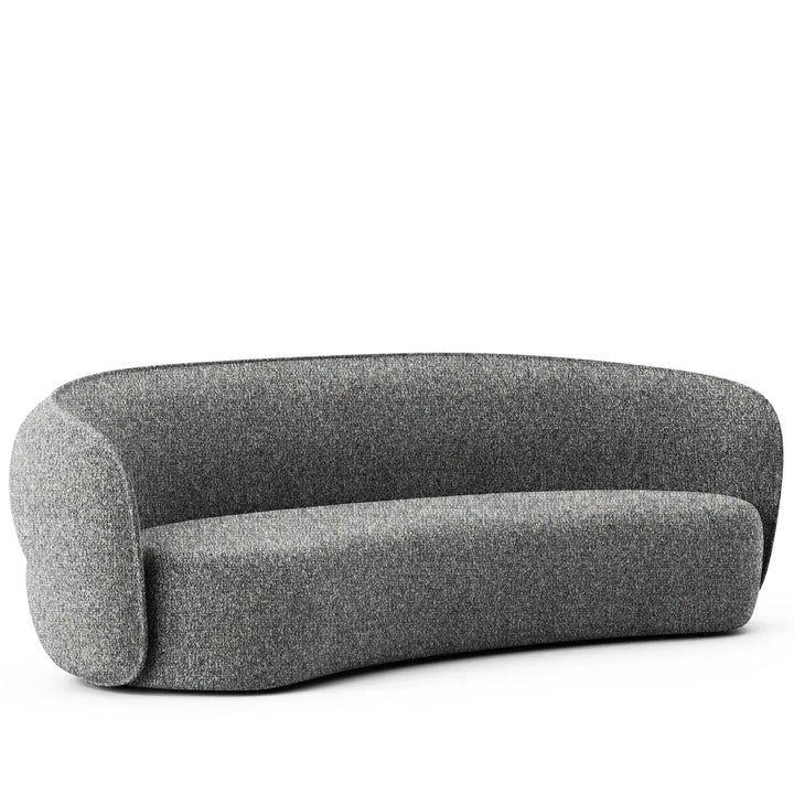 Minimalist fabric curved 4 seater sofa pod detail 12.