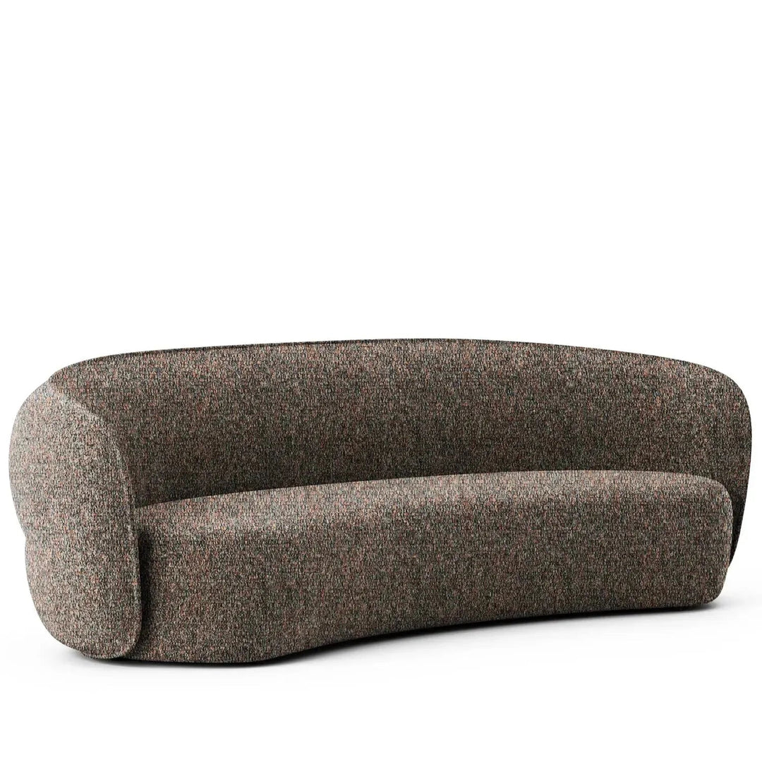 Minimalist fabric curved 4 seater sofa pod detail 15.