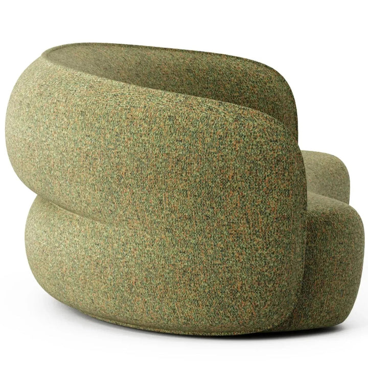 Minimalist fabric curved 4 seater sofa pod detail 4.
