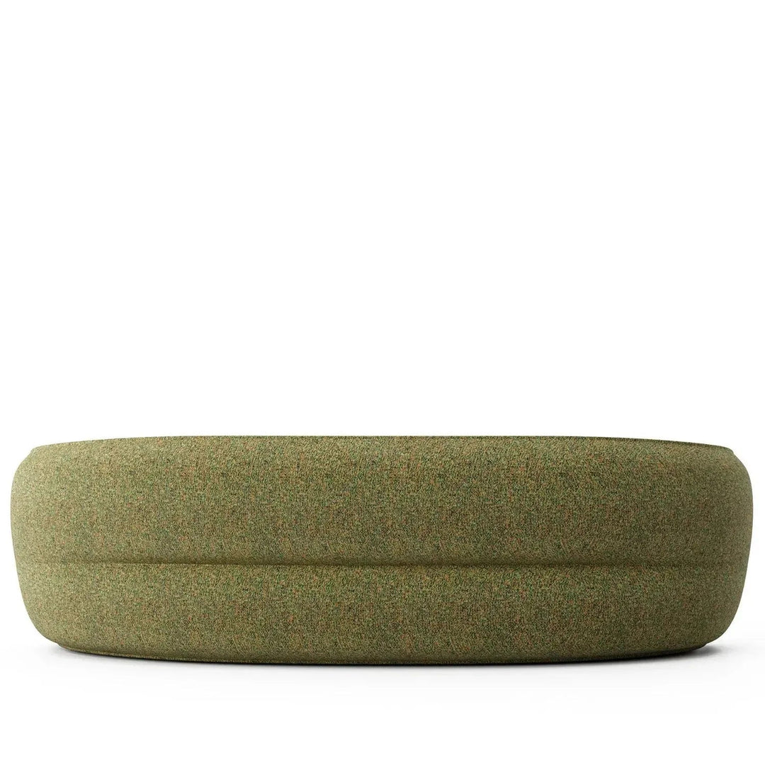 Minimalist fabric curved 4 seater sofa pod detail 7.