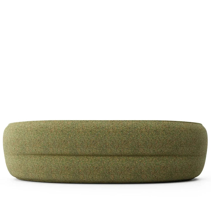 Minimalist fabric curved 4 seater sofa pod detail 7.